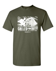 Religious Christian Soldier Cross Called For Duty Army Lord Men’s Tee Shirt 1390