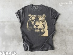 Tiger Graphic Comfort Tee Soft Cotton Animal Print Shirt Men Women