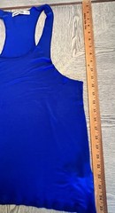 Addicted Men Bright Blue Tank Top Muscle ,Clubwear, Workout Sz. L/34 Rubber Logo