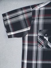 Beverly Hills Polo Club Shirt Adult Large Black Red Plaid Button Classic Men’s L