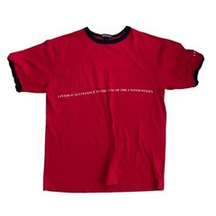 Lands’ End Mens T Shirt Xl USA Red Cotton Vintage Short Sleeve Crew Pledge VTG