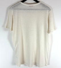 Luca Faloni Linen T Shirt Mens Large Cream Relaxed Fit Made In Italy Luxury