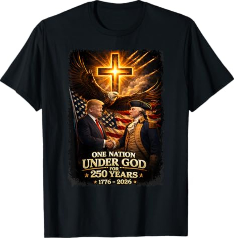 250 Years America Anniversary 250th Trump Washington T-Shirt T-Shirt
