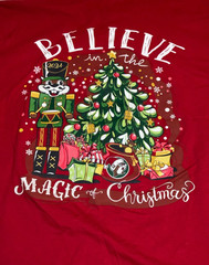 Buc-ee’s Christmas T-Shirt XL Red Graphic Tee Beaver Holiday Believe Shirt