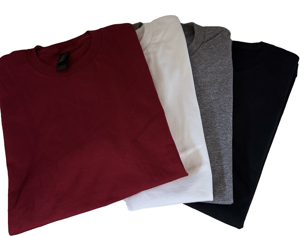 4 Pack Of Gildan Adult Heavy Cotton Stylish Casual Plain T-Shirt – G500 Sz L