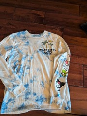 HELLO KITTY KEROPPI KUROMI TIE-DYE LONG SLEEVE T-SHIRT MENS SMALL Women’s Medium