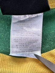 PONY Men’s Medium Green/Yellow Ringer T-Shirt Graphic Logo Crew Neck VNTG RETRO