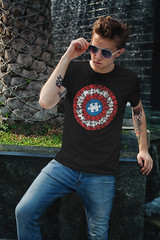 Captain America Autism Awareness T-Shirt Cotton Unisex Adult Puzzle Marvel New