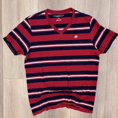 Y2K Vintage Red Blue White Striped Aeropostale T Shirt Men’s Size Large