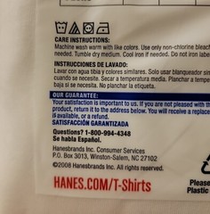 Hanes Men’s 5-Pack Cotton Tagless, Lay-Flat Collar T-Shirts, Size L White 2135P5