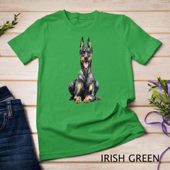 Watercolor Portrait Doberman Pinscher For Dog Owners Unisex T-shirt