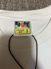A Bathing Ape BAPE White Ape Head Graphic Logo Crew Neck T-Shirt Men’s S