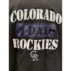 MLB Colorado Rockies 1 Dad T-Shirt Mens XL Black Short Sleeve Baseball Graphic