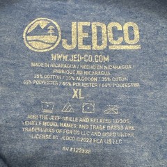 Jeep Duck Yeah Graphic T-Shirt XL Blue Jedco Soft Tee USA Flag Duck