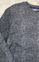 Ted Baker London L/S Rib Crew Loungewear Tee Shirt Mens L Grey Heather NWT