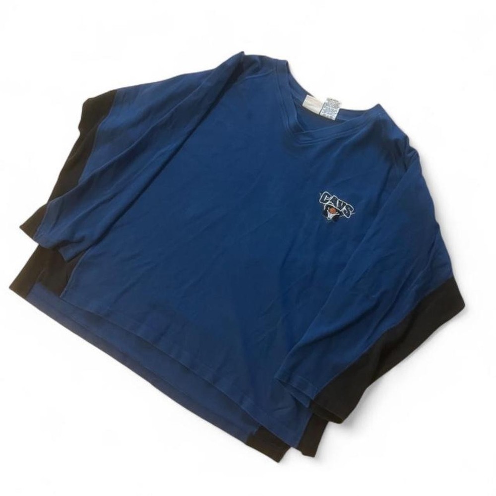 Vintage 90s NBA Cleveland Cavaliers Blue Long Sleeve V-Neck Shirt – Size XL
