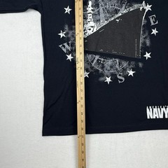New Bayside America Navy T-Shirt Men’s Black Medium Directional Ship Midshipmen