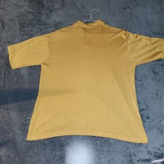 Intro Men’s Short Sleeve Button Front Shirt Mustard Yellow Textured Geometric
