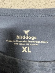 Birddogs Shirt Mens XL Blue Pocket Tagless Stretch Crewneck Tee Casual