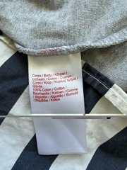Lacoste L!VE Men’s Layered T Shirt Grey Marl Striped Hem Cotton Size 2 Small S
