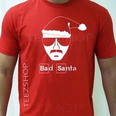 BAD SANTA Christmas gift Breaking Bad walter white BrBa funny Heisenberg T-shirt