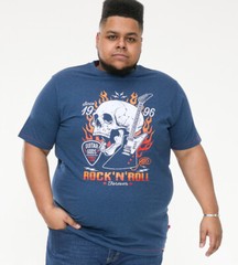 D555 Duke Big Mens Printed T-Shirt Skull Print 2XL3XL 4XL 5XL 6XL 7XL 8XL 601604