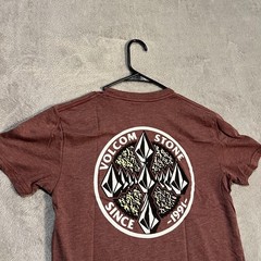 Volcom Shirt Mens Large Red True To This Stone 1991 Graphic Tee Surf Skate