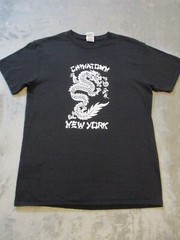 Vintage Chinatown New York Shirt Mens Medium Black White Dragon China Town