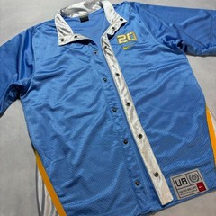 Vintage Nike United Ballers Warm Up Jersey Med Blue Ginobili Shooting Shirt Y2K