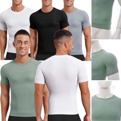 Men T-shirt Muscle Undershirts Quick Drying Shirt Performance Tees Sports Gym