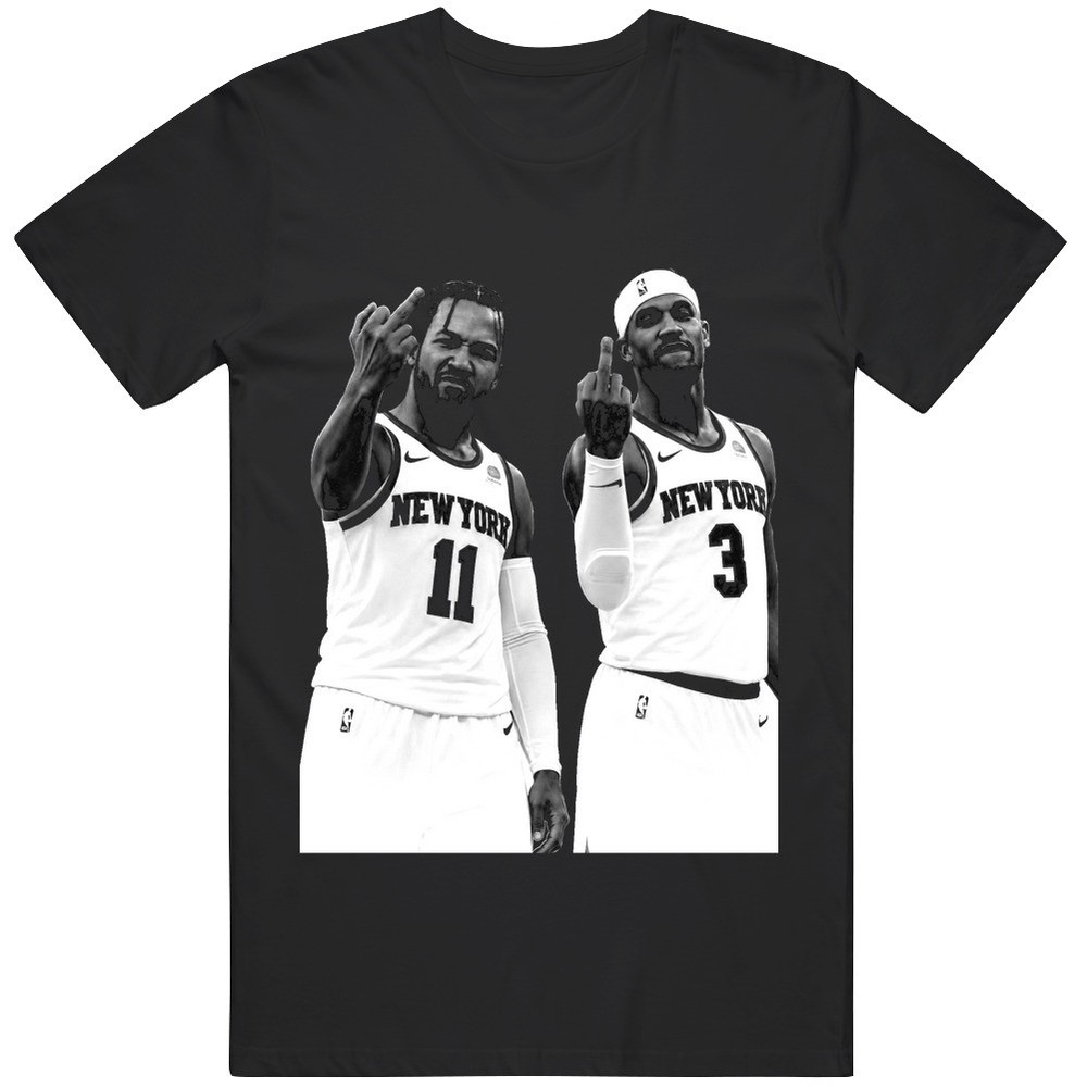 NEW YORK Jalen Brunson Josh Hart Middle Finger Gift Graphic T Shirt