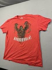 Star Wars Chubacca Christmas Red T-Shirt, Size XL, Chest 44