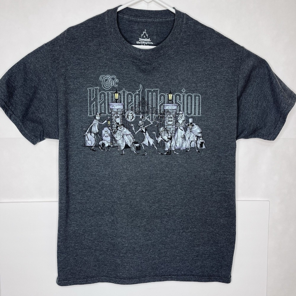 Disneyland The Haunted Mansion T-Shirt Size Large Gray
