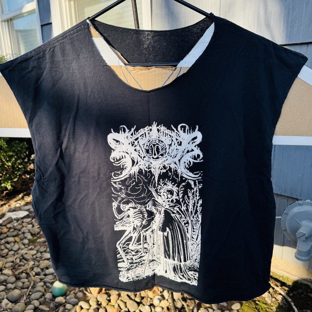 Xasthur DIY Cropped Shirt VTG USBM DSBM Black Metal Tee Rare