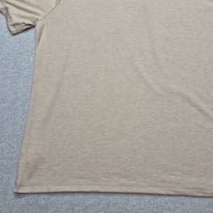 Coofandy Men’s XXL Khaki Oatmeal Heather Short Sleeve Henley Stretch Shirt