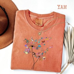 Cute Sewing Dandelion Flowers Shirt, Quilting Quilter T-Shirt Tee