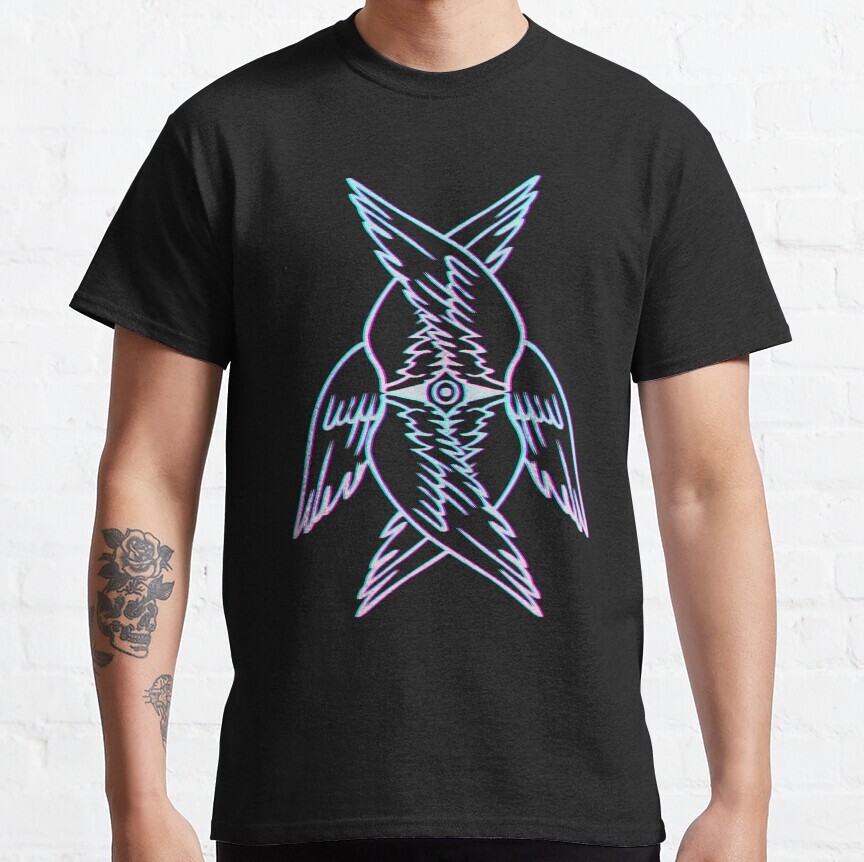 NEW LIMITED Iridescent Glitch Biblical Angel Seraphim Classic Premium ArtT-Shirt