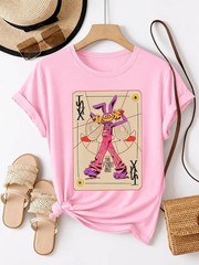 Funny Cartoon Rabbit Jax Shirt, Jester Playing Card Graphic Tee