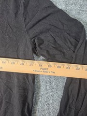 George Long Sleeve Tee T Shirt Mens Sz S (34-36) Black 100% Cotton Crew Neck