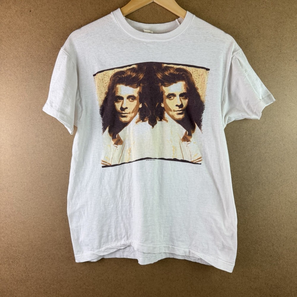 Vintage 1986-87 Eddie Money Can’t Hold Back Tour Tee Single Stitch White S USA