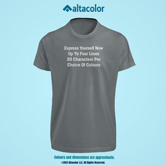 Custom Text T-Shirt Text *Choice of Fonts* *Quality Tees* *FREE Shipping*