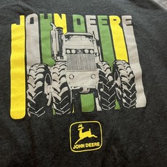 John Deere T Shirt Mens XL Tractor Farm Graphic 3/4 Sleeves Retro Tee T6