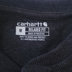 NWT Carhartt MEDIUM Relaxed Fit Heavyweight L/S Henley Pocket Thermal Shirt GRAY