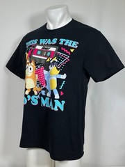 Bluey This Was The 80’s Man Bandit & Chilli Black T-Shirt Men’s LARGE