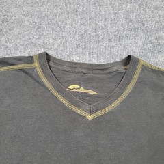 Orvis Shirt Mens Large Gray Long Sleeve V Neck Pullover Tee Top Casual Outdoors