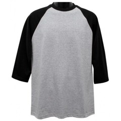 Men’s Raglan T-Shirt Baseball 3/4 Sleeve Henley Casual Cotton Sports Shirt