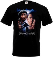 The Shawshank Redemption v2 T shirt black movie poster all sizes S-5XL