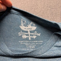 Shirt Logo Size XL Beach Vacation Casual Blue Vintage Designer Hip