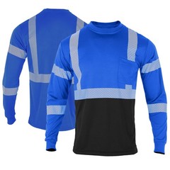FONIRRA Safety Reflective High Visibility T Shirts for Men with Long Sleeve