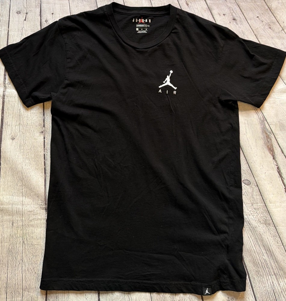 Jordan Tshirt Mens Medium Black Jumpman Air Logo Short Sleeve Standard Fit
